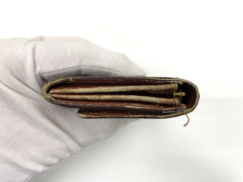 Louis Vuitton Monogram Porte Monet Zip Fold Wallet M61735 Brown Made In France