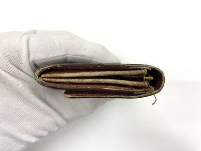 Louis Vuitton Monogram Porte Monet Zip Fold Wallet M61735 Brown Made In France