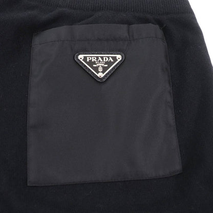 Prada Ump62 Cashmere Blend Re-nylon Triangle Logo Knit Pants Bottoms Black 44