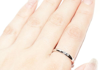 Tiffany & Co Ring Pt950 Diamond 3P (006ct) Elsa Peretti Stacking Band Ring