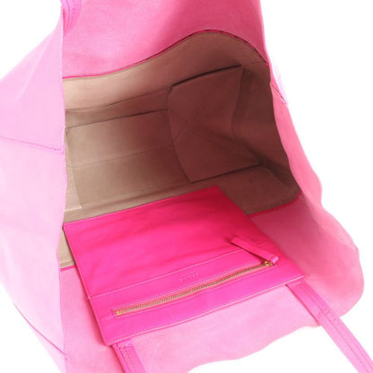 Celine Horizontal Cabas Leather Tote Bag Shoulder Hand Pink Bicolor A4 Ladies