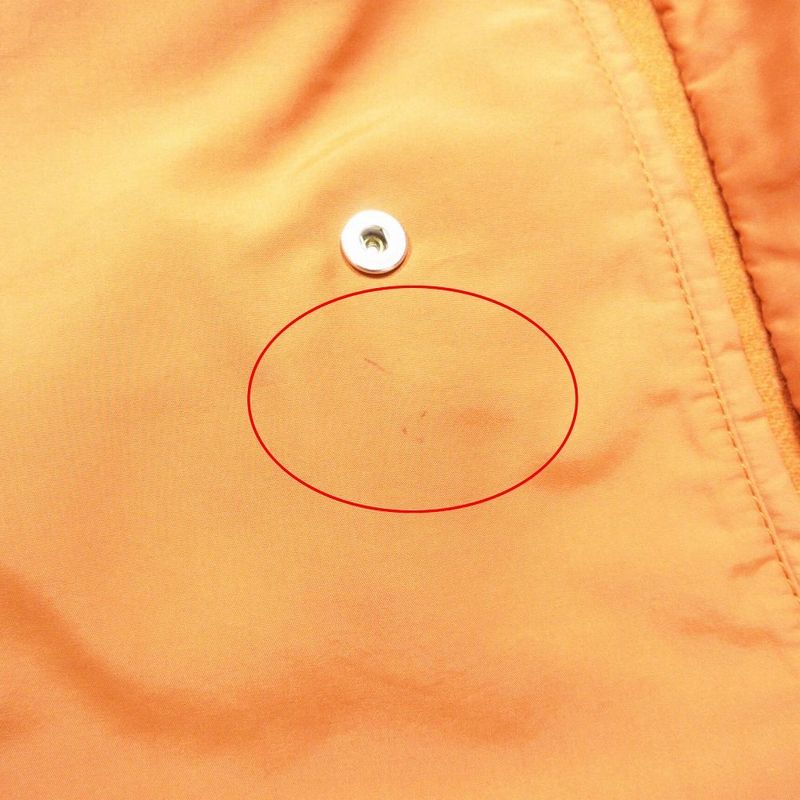 Hermes Reversible Cashmere Down Jacket Hermes Orange Hermes Reversible 100%