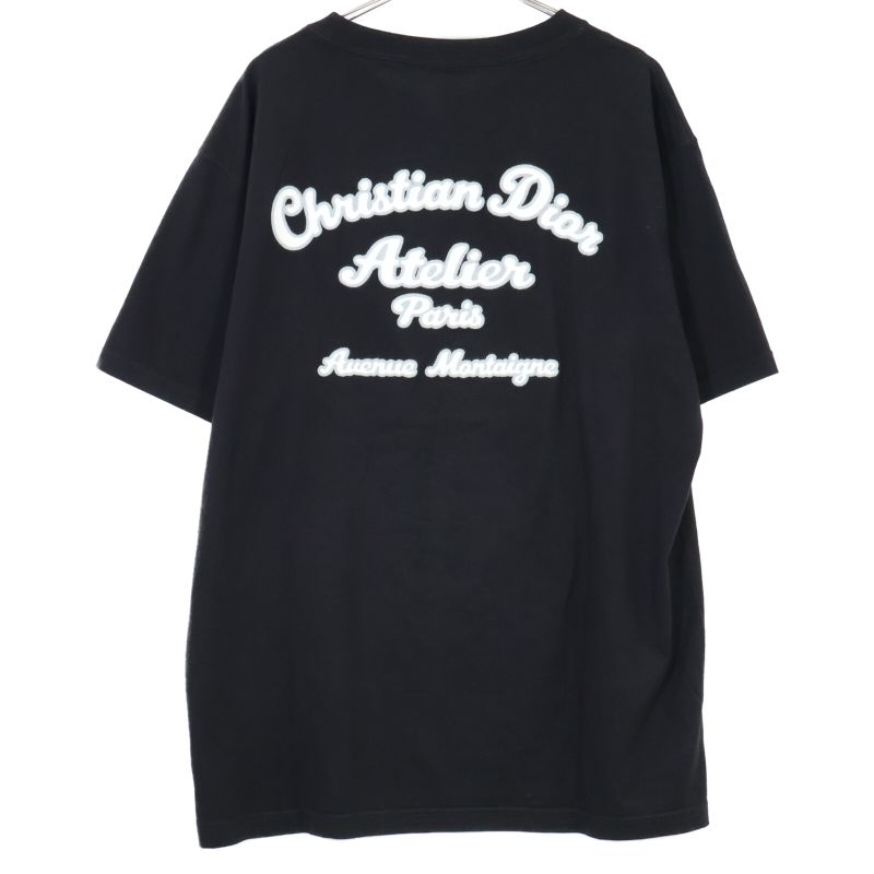 DIOR 19AW Black 293j645a0677 Atelier Embroidery Short Sleeve T-shirt XXL