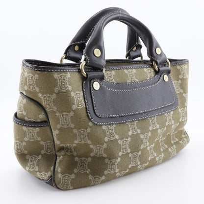Celine Boogie Bag Macadam Canvas Khaki Women's Handbag