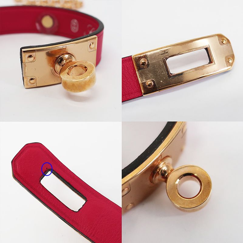 Hermes Glove Holder Kelly Rose Pink Gold Hardware Swift Accessories