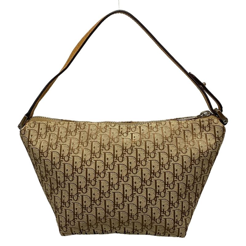 Dior/christian Dior Handbag Trotter Beige And Brown Mini Bag Leather