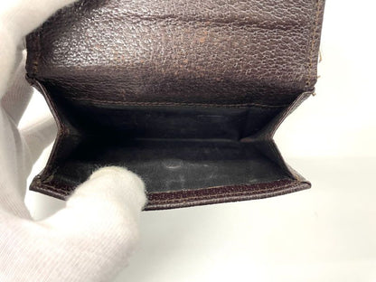 Gucci GG Canvas Leather Compact Wallet Double Fold Wallet Double Hook 112716