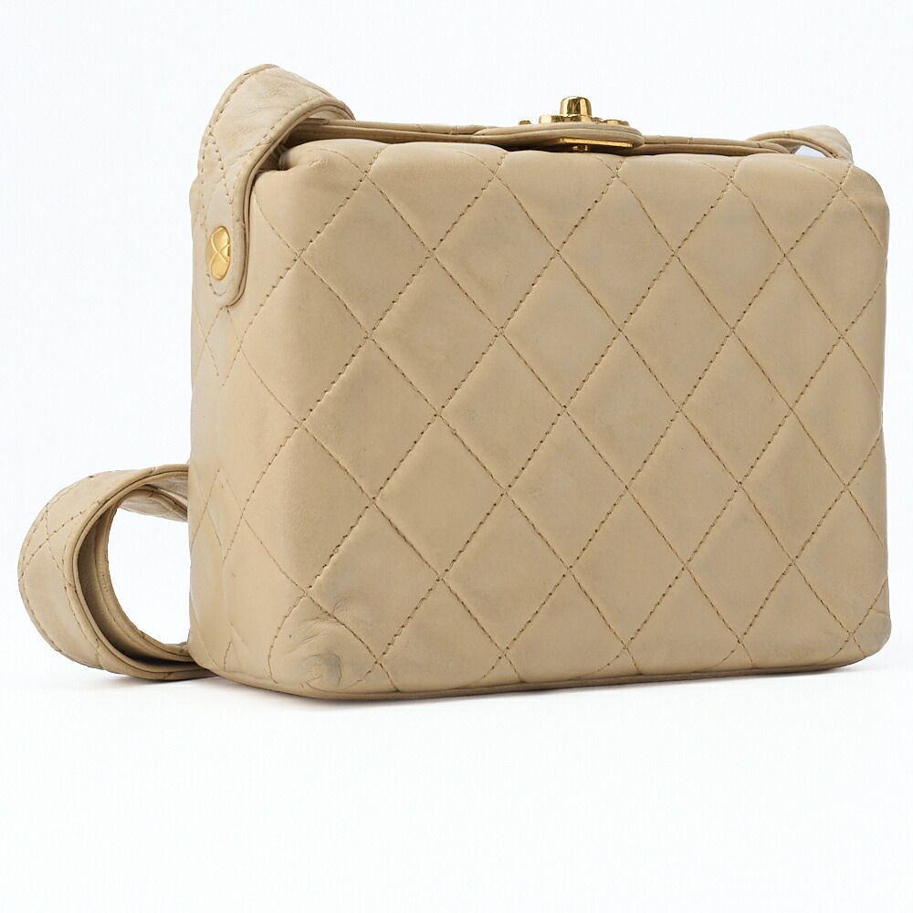 Chanel Shoulder Bag Tote Bag Lambskin Matelasse Top Turnlock One Shoulder Bag