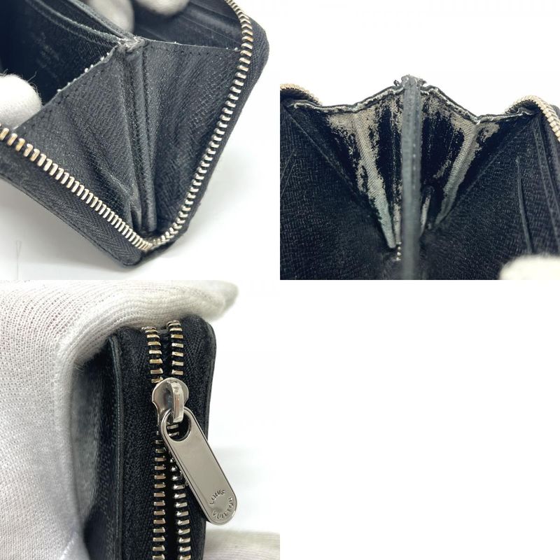 Louis Vuitton Coin Case Graphite Zippy Coin Purse N63076 Damier Graphite Canvas