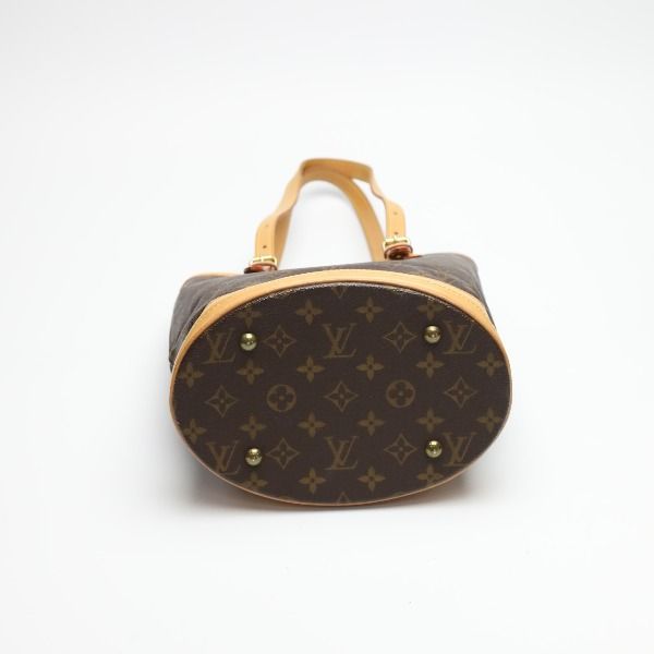 Louis Vuitton M42238 Monogram Tote Bag Bucket PM Handbag Louis Vuitton Brown