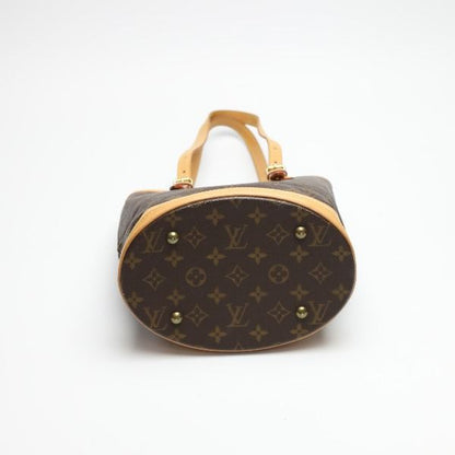Louis Vuitton M42238 Monogram Tote Bag Bucket PM Handbag Louis Vuitton Brown