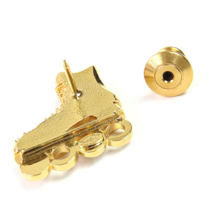 CHANEL F24 Roller Skate COCO Faux Pearl Coco Rhinestone Brooch Gold Made In