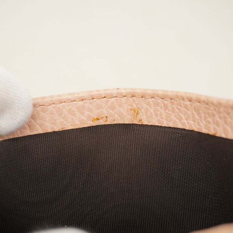 Gucci Wallet GG Marmont Butterfly 499361 Leather Pink Beige Gold Hardware Women