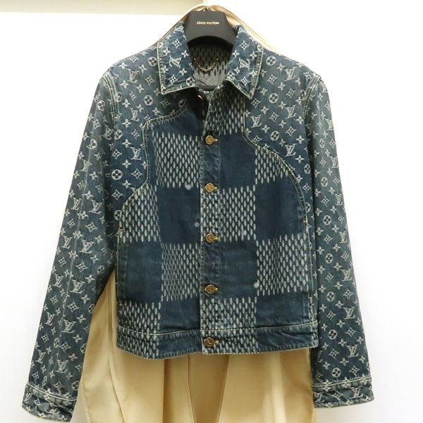 Louis Vuitton × NIGO Denim Jacket Hja10wuzc Giant Damier Waves Monogram #48