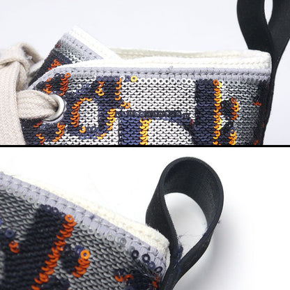 Dior B23 Sequined High Cut Sneakers Size 42 Silver