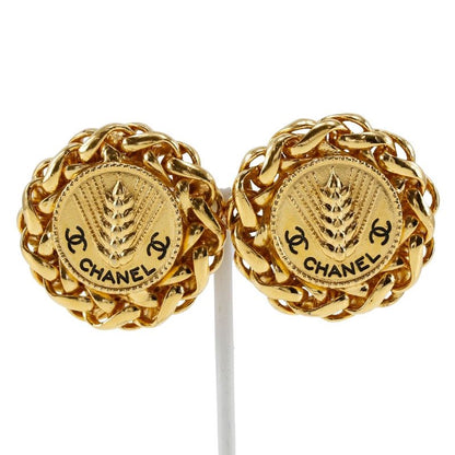 Chanel Coco Mark Logo Vintage Gold Plated 23 Ladies 50.0g Earring