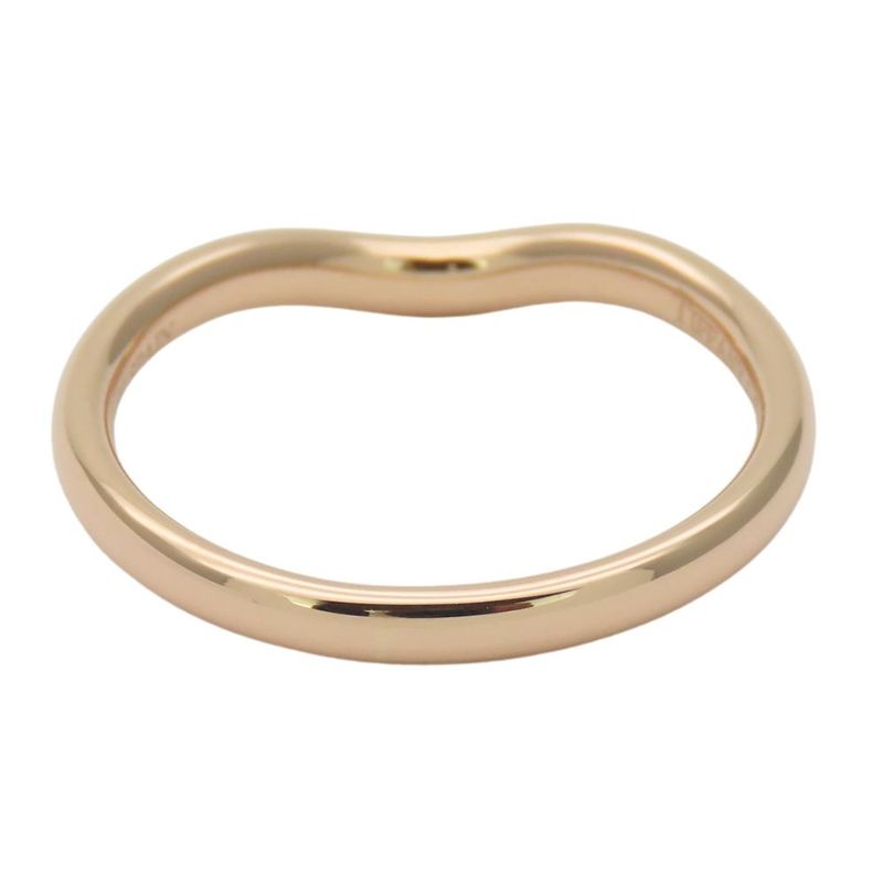 Tiffany & Co Ring - Ring Curved Band 18K Pink Gold Diamond Approx 2.47g Pink