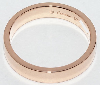 Cartier Ring 18K Pink Gold C De Cartier Ring Engraved Ring Width 4mm (016in)