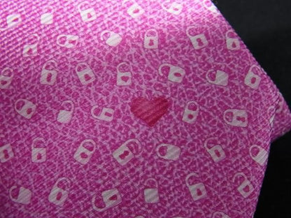 Bvlgari 100% Silk All-over Pattern Tie Business Men's Pink Bp4045
