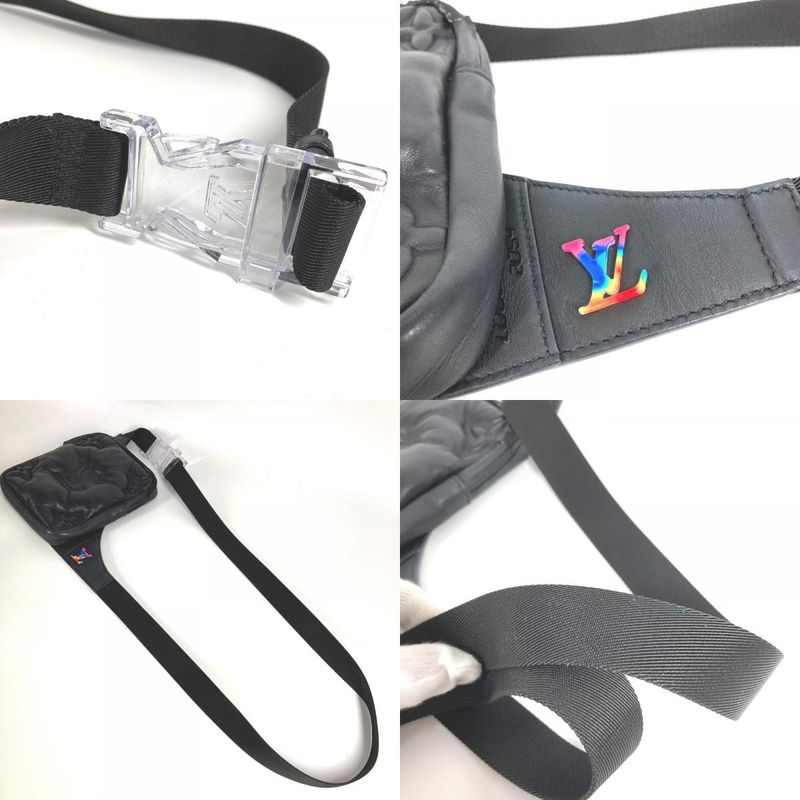 Louis Vuitton Shoulder Bag Asymmetrical Sling Bag M68773 Leather Black