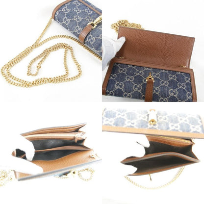 Gucci 652681 Chain Wallet New Jackie 1961 Long Wallet GG Canvas