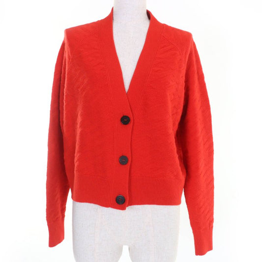 Hermes 2022 100% Wool H Motif Serie Buttons Long Sleeves Knit Cardigan Red