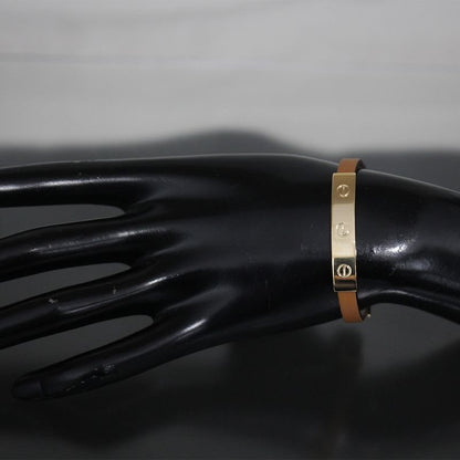 Cartier Love Leather Bracelet 18K Yellow Gold Box E1865