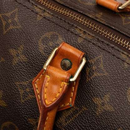 Louis Vuitton Monogram Speedy 30 M41526 Brown PVC Leather Women Louis Vuitton
