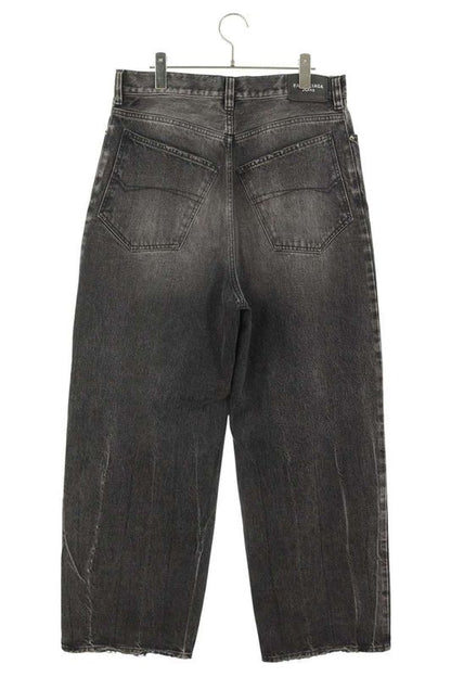 Balenciaga 675224 Tbp47 Crushed Baggy Denim Pants Men's S