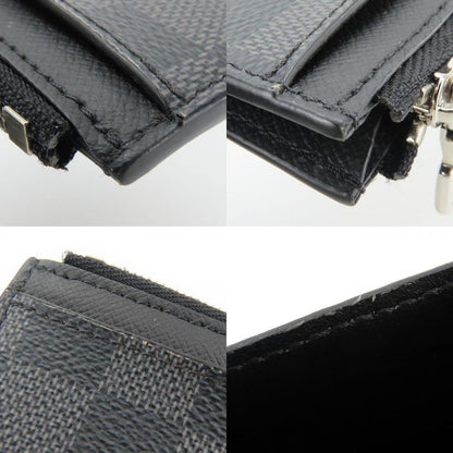 Louis Vuitton Card Case Coin Card Holder N64038 Damier Graphite Black Gray
