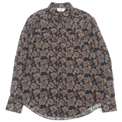 Celine 20AW 2c143428k Paisley Allover Long Sleeve Long Sleeve Shirt Black 38