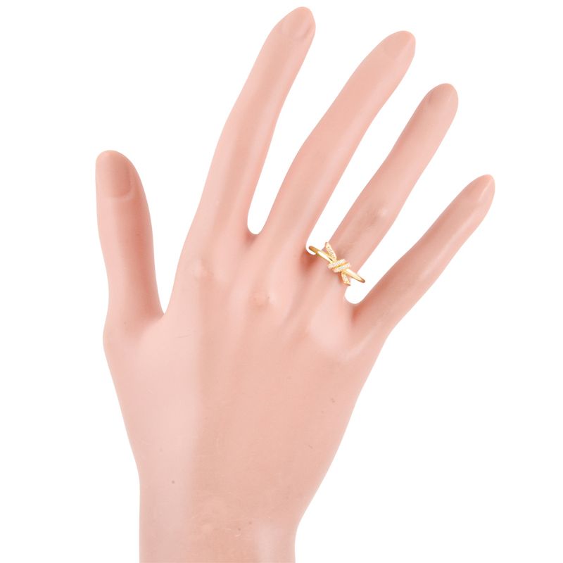 Tiffany & Co Tiffany & Co Knot Ring With Diamonds Approx 11 18K Yellow Gold 32g