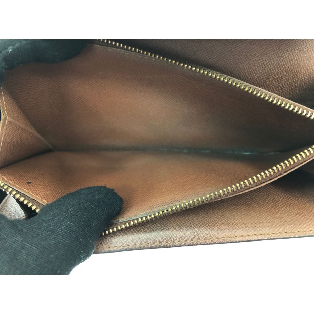 Louis Vuitton Women's Long Wallet Monogram Portomone Credit M61726 Brown