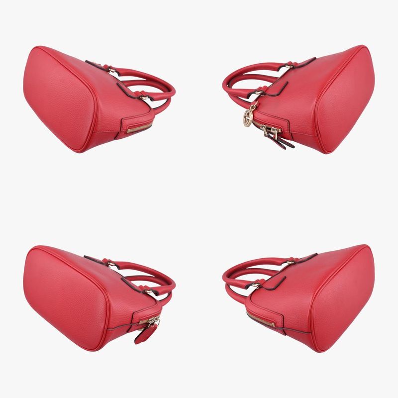 Gucci Interlocking G Charm Dome Red Leather 449661 I023724370