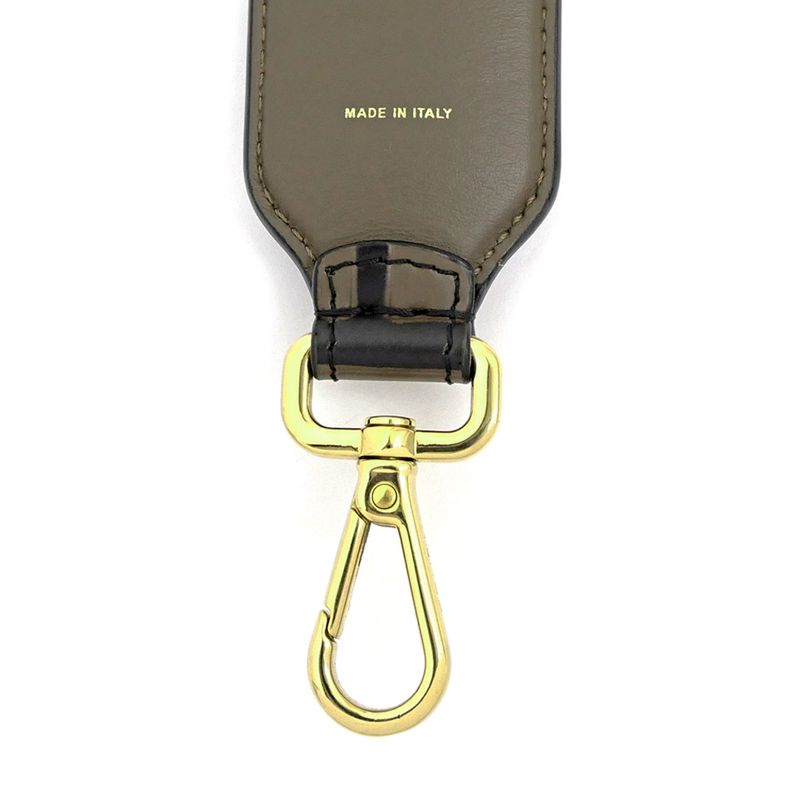Fendi Strap Mini Shoulder Strap Brown Black Cuff Leather 8av105