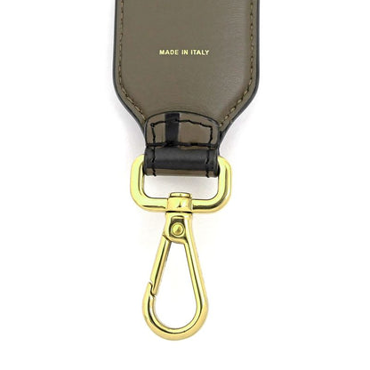 Fendi Strap Mini Shoulder Strap Brown Black Cuff Leather 8av105