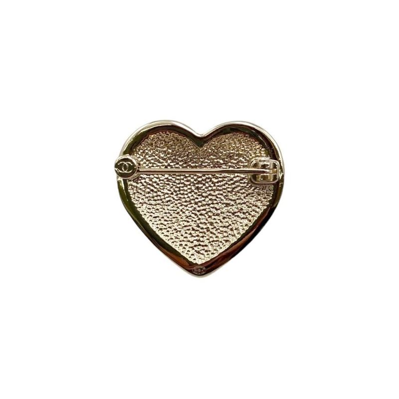 Chanel Brooch Heart Motif Coco Mark Ab9129 Gold Chanel
