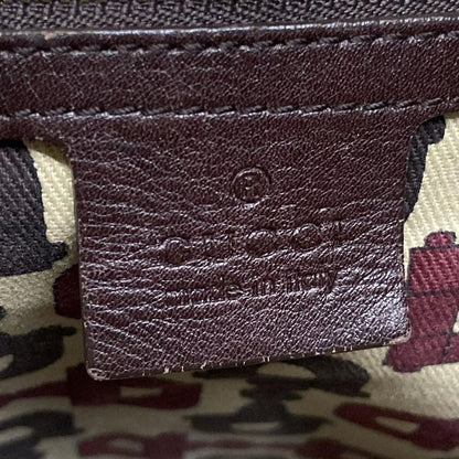 Gucci Shoulder Bag Striped Horsebit Sherry 153691 Dark Brown Green And Red