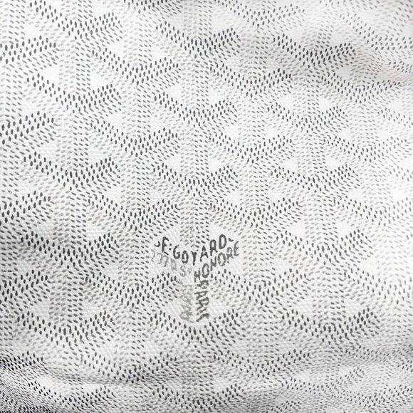 Goyard Goyardine Saint Louis PM White Shoulder Tote Bag & Pouch Wallet - The Reluxe