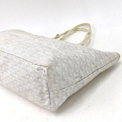 Goyard Goyardine Saint Louis PM White Shoulder Tote Bag & Pouch Wallet - The Reluxe