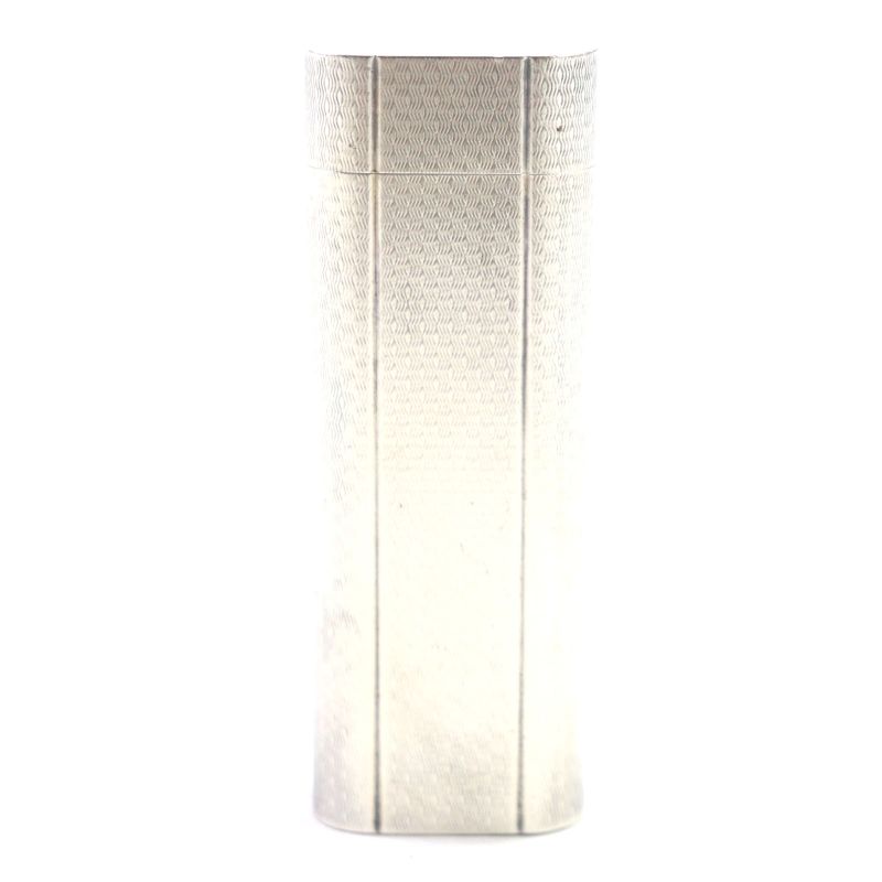 Cartier Oval All-over Roller Type Gas Lighter Silver Men's Ignition Confirmed