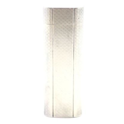 Cartier Oval All-over Roller Type Gas Lighter Silver Men's Ignition Confirmed