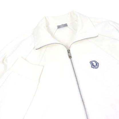 DIOR Homme 193j430a0631 Logo Patch Technical Cotton Jersey Track Jacket White