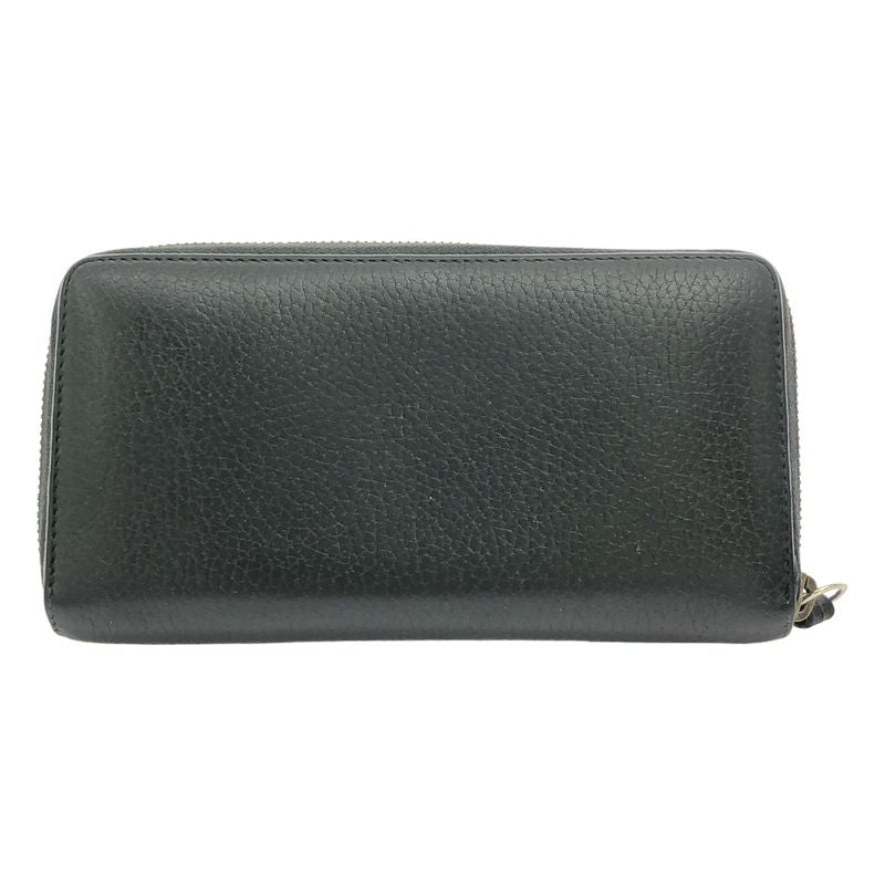 Gucci - UFO & Dragon Leather Round Zipper Long Wallet - Black - Men's