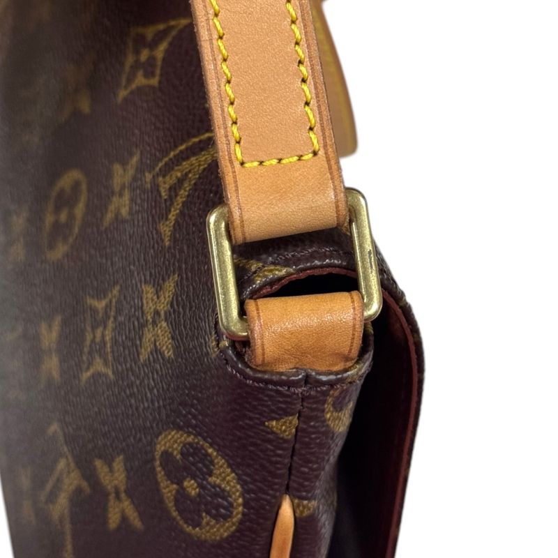 Louis Vuitton Musette Tango Monogram Shoulder Bag Monogram Canvas M51257 Brown