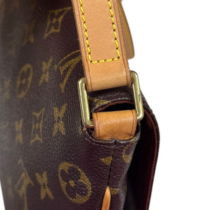 Louis Vuitton Musette Tango Monogram Shoulder Bag Monogram Canvas M51257 Brown
