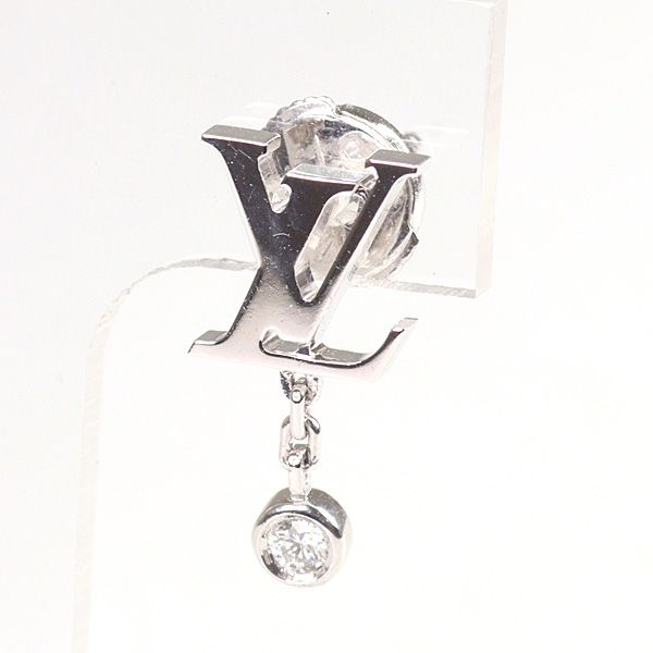 Louis Vuitton Earrings Monogram/ideal/ideal Blossom LV White Togo Old Diamond