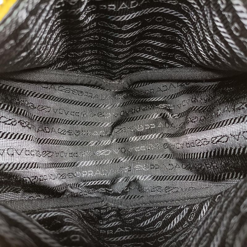 Prada Triangle Embossed Logo Yellow Leather 1bh1907/d