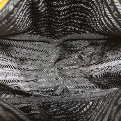 Prada Triangle Embossed Logo Yellow Leather 1bh1907/d