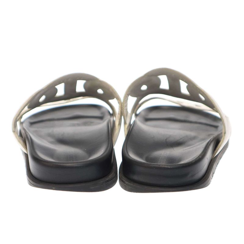 Hermes Extra Sandals Extra Sandals Black White 37